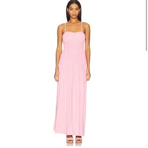 Revolve SNDYS Ingrid Smocked Maxi Dress in Bubblegum Pink NWT